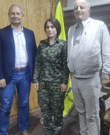 Avec la porte parole des forces armées du Kurdistan en Syrie